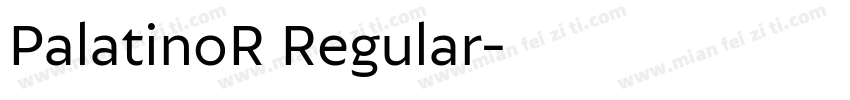 PalatinoR Regular字体转换